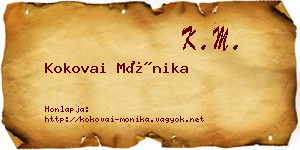 Kokovai Mónika névjegykártya